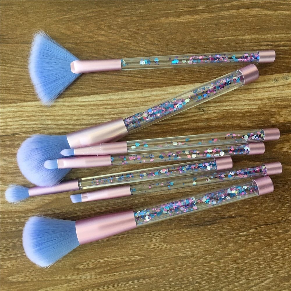 Aquarium makeup brush set with bag